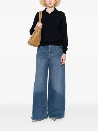 7 For All Mankind Zoey High Waist Wide Leg Jeans In Blue