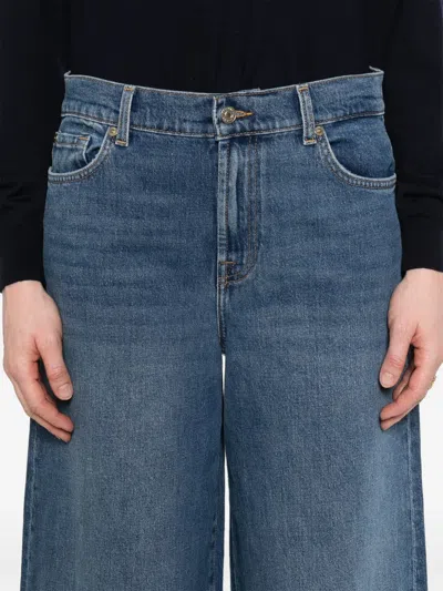 7 For All Mankind Zoey High Waist Wide Leg Jeans In Blue