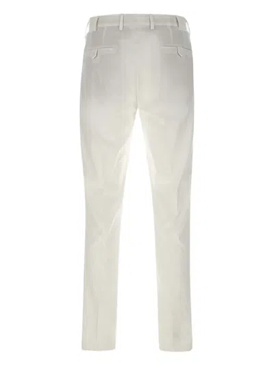 Devore Pleated Trousers In White