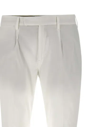 Devore Pleated Trousers In White