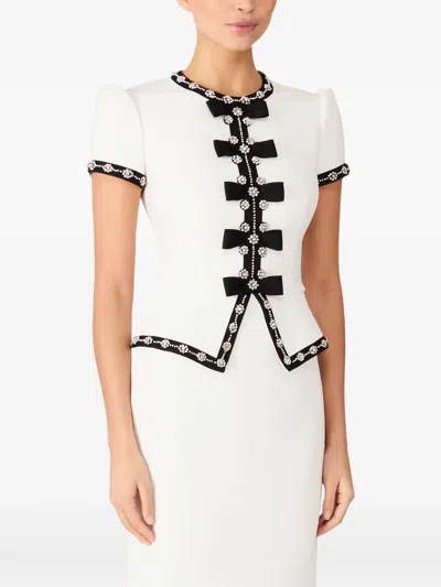 Jenny Packham Bisou Crystal-embellished Midi Dress In White