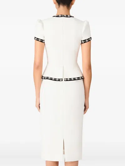 Jenny Packham Bisou Crystal-embellished Midi Dress In White