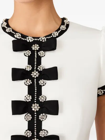 Jenny Packham Bisou Crystal-embellished Midi Dress In White