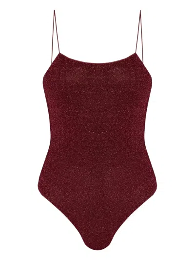 Oseree Oséree Burgundy Nylon Blend Swimsuit