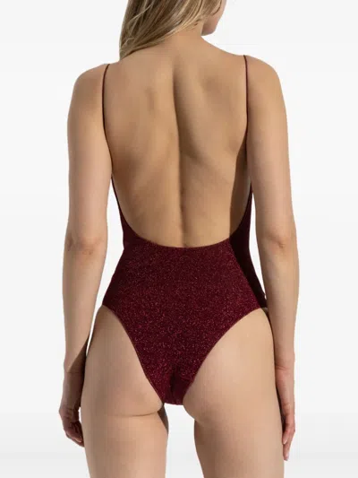 Oseree Oséree Burgundy Nylon Blend Swimsuit