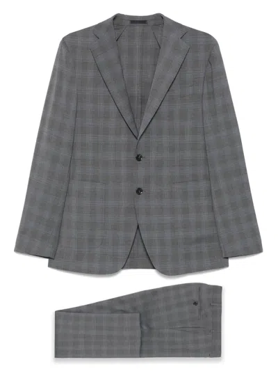 格纹西装套装