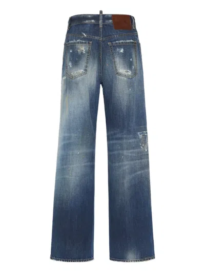 Dsquared2 Distressed-effect Jeans In Blue