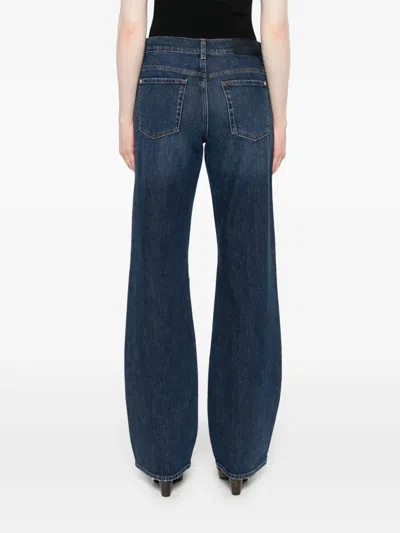 7 For All Mankind Tess Wide-leg Denim Jeans In Blue
