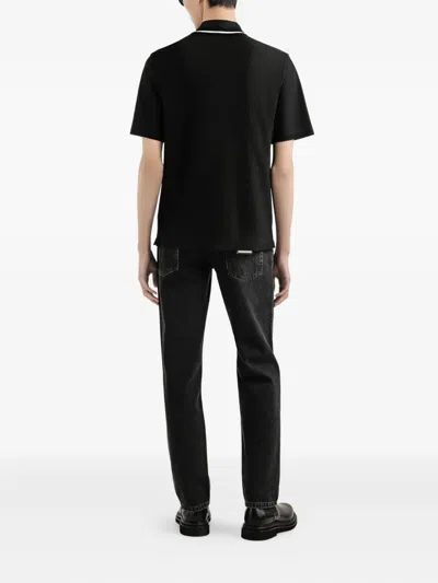 Dolce & Gabbana Cotton Pique Polo In Black