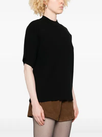 Max Mara Studio Sweaters In Black