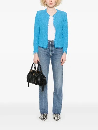 Iro Open-front Jacket In Blue