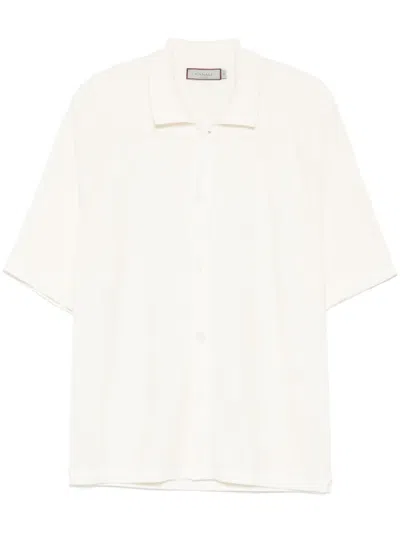 Canali Cotton Polo Shirt In White
