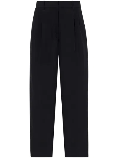 The Row Lilas Wool Blend Trousers In Black