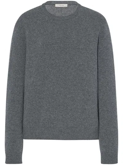 The Row Jayad Cashmere Crewneck Sweater In Gray