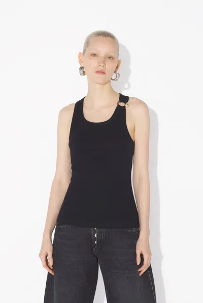 Jean Paul Gaultier Tank Top With Piercing In Black