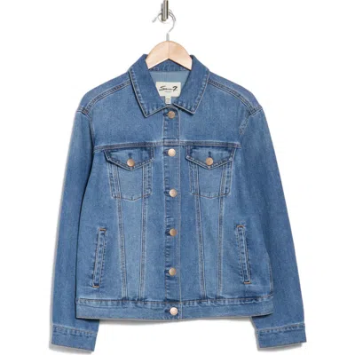 Seven7 Denim Trucker Jacket In Blue