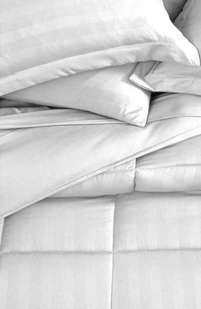 Luxury Home Embossed Stripe Microfiber 8-piece Comforter Set