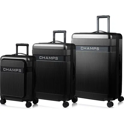 Champs Onyx Ii 3-piece Hardside Luggage Set