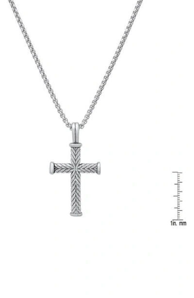 Hmy Jewelry Stainless Steel Twisted Cross Pendant Necklace