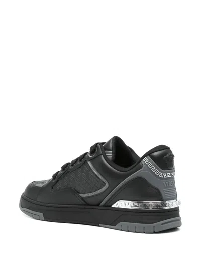 Versace Sneaker With Greek In Black
