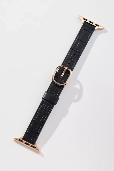 Posh Tech Carmen Leather Apple Watch Band In Black