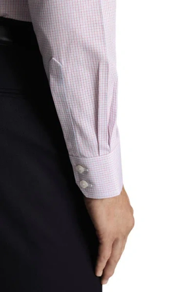 Charles Tyrwhitt Men's Non-iron Check Dress Shirt In Pink