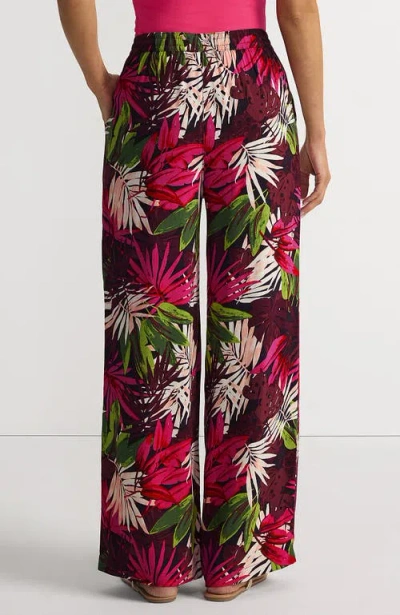 Lands' End Rayon High Rise Wide Leg Pants In Pattern