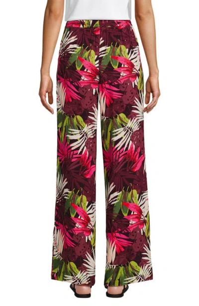 Lands' End Rayon High Rise Wide Leg Pants In Pattern