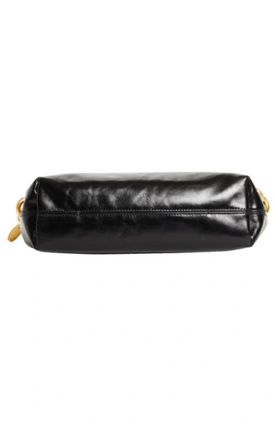 Balmain Sync Medium Shoulder Bag In Black Leather