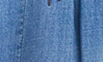 Billy T Oooh La La Embroidered Wide Leg Denim Overalls