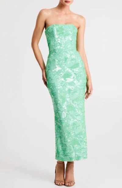 Helsi Leslie Pattern Sequin Strapless Gown