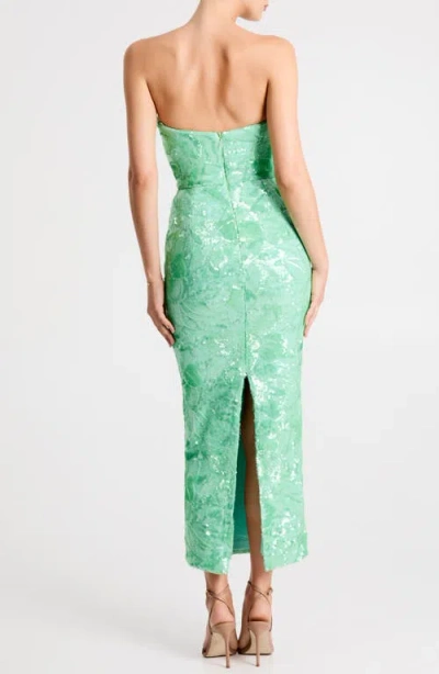 Helsi Leslie Pattern Sequin Strapless Gown