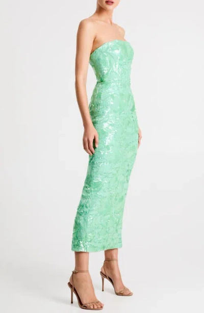 Helsi Leslie Pattern Sequin Strapless Gown