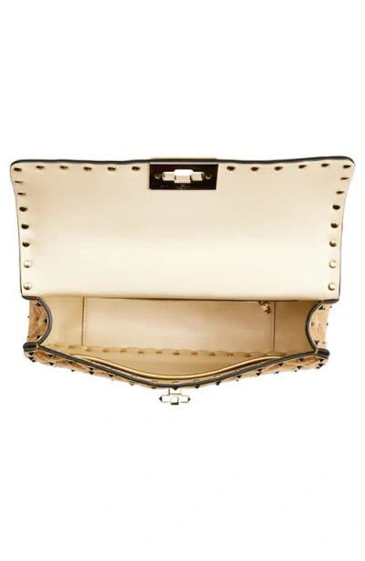 Valentino Garavani Medium Rockstud Spike Quilted Metallic Leather Shoulder Bag