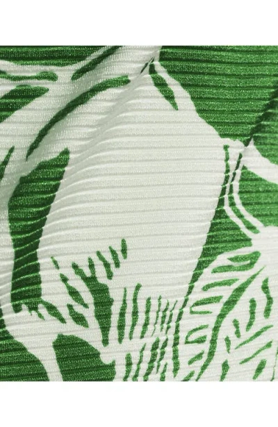 Lands' End Shine Ribbed Tankini Top And High Waisted Bottom Swimsuit Set