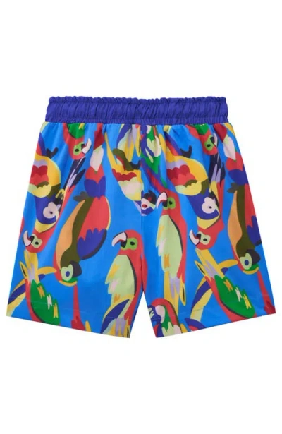 Roarsome Squawk The Parrot Printed Swim Trunks In Blue