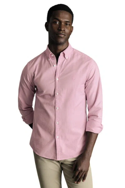 Charles Tyrwhitt Stretch Washed Oxford Shirt In Pink