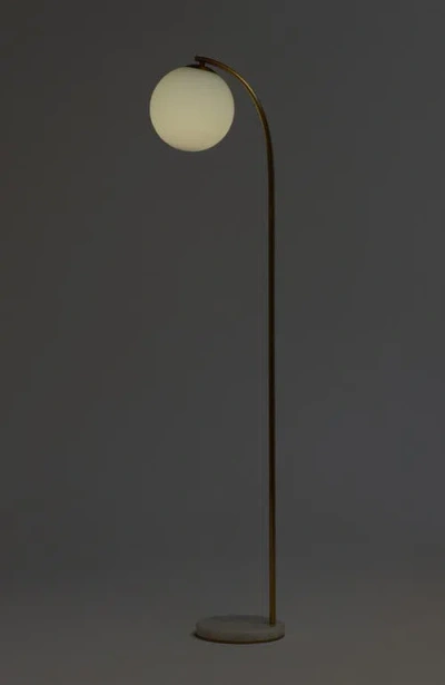 Brightech Luna Drop 75" Modern Led Floor Lamp With Frosted Glass Globe Shade
