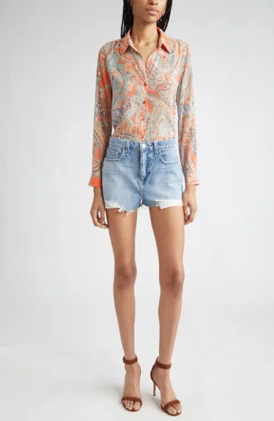 L'agence Clark High Rise Short In Blue