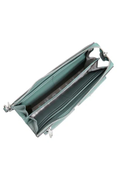 Aimee Kestenberg Saddle-up Leather Wristlet Clutch In Green