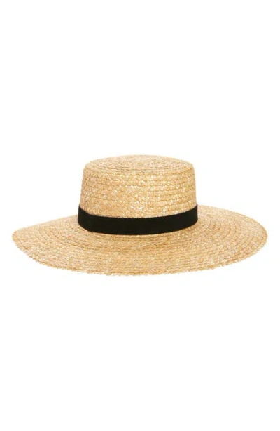 Lack Of Color Mira Wide Boater Hat In Neutral