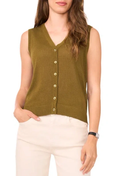 Halogenr Halogen(r) Sleeveless Button-up Sweater