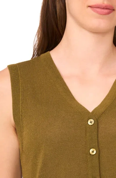 Halogenr Halogen(r) Sleeveless Button-up Sweater