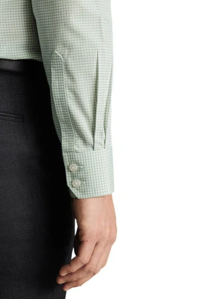 Charles Tyrwhitt Men's Non-iron Gingham Dress Shirt In Green