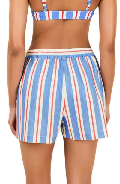 Solid & Striped The Charlie Shorts Americana Stripe In Blue