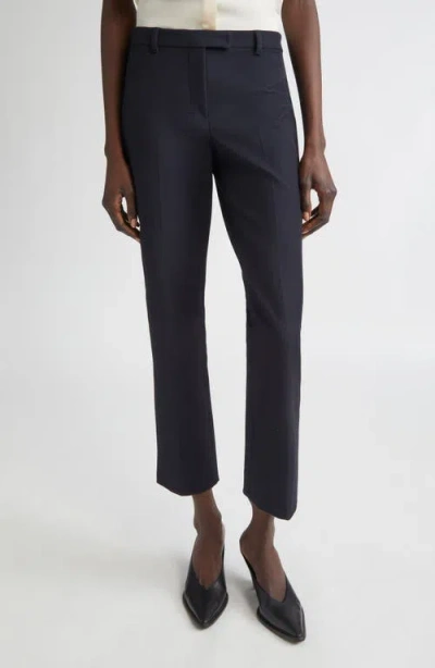 Max Mara Cropped Slim-fit Twill Pants With Mid-rise Waist
