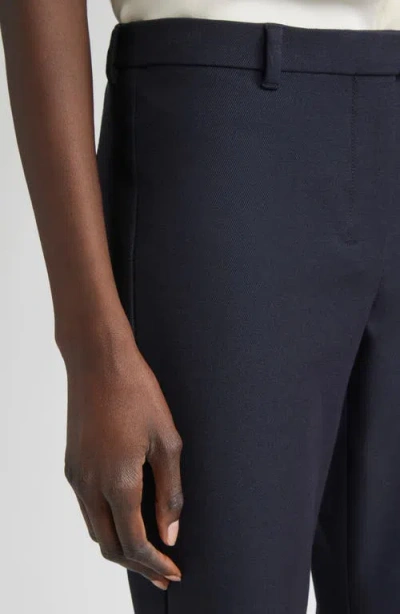 Max Mara Cropped Slim-fit Twill Pants With Mid-rise Waist