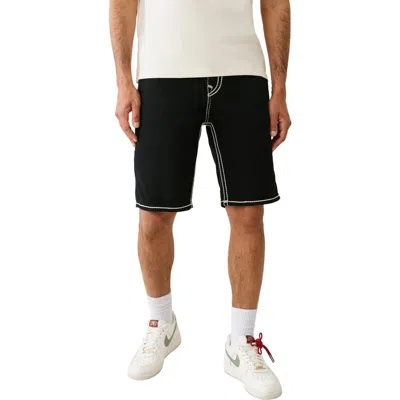True Religion Bobby Flap Rope Stitch Shorts In Black
