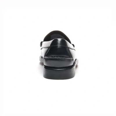 Sebago Round Toe Slip-on Moccasins With Cut-out Upper Design In Black