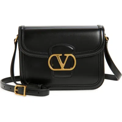 Valentino Garavani 9to5 Leather Shoulder Bag With Vlogo Signature Closure In Black